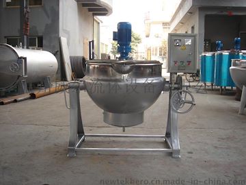 600L九成新半钢电加热夹层锅，可倾式搅拌夹层锅